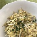 Yokchina's cooksnap of when they made もやしのふわとろスクランブルエッグ♡.