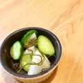 二角形's cooksnap of when they made 大根とキュウリの酢の物★刻み昆布で減塩♪.