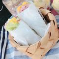 もゆあみ's cooksnap of when they made 百日草風なハム＆玉子のサンドらず♡.
