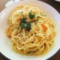 suzumori's cooksnap of when they made からすみとしらすのパスタ.