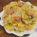 みそだ☻'s cooksnap of when they made 簡単☆ソースと鮭フレークが絶品チャーハン.