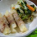 ヌーシ's cooksnap of when they made マスタードポテトの肉巻き♪野菜炒め.