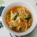 NAOばあさん's cooksnap of when they made ゴーヤチャンプル風☆キムチスープ.