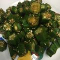 キャップとラム's cooksnap of when they made オクラの胡麻和え.