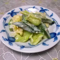 ＠迷子＠'s cooksnap of when they made おくらとキャベツの胡麻マヨ和え♡.