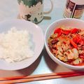 uca61's cooksnap of when they made ひき肉とキャベツの卵とじ煮.