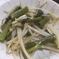 yurippii's cooksnap of when they made クウシンサイとモヤシのソテー.