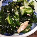卵せんべい's cooksnap of when they made キュウリ、ワカメ、ツナの酢の物.