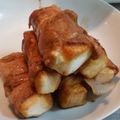 succaDX's cooksnap of when they made 給料日前の節約メニュー☆肉巻きハンペン.