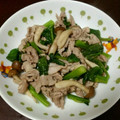 ぽんきちっちーず's cooksnap of when they made つるむらさきと豚バラ肉の塩炒め.