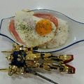 パンダ達の母です。's cooksnap of when they made 黄身がスキ♪基本のハムエッグ.