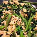かなぴあ's cooksnap of when they made 簡単〜空芯菜とふわふわ玉子の合わせ炒め♪.