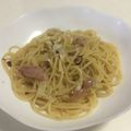 papikun's cooksnap of when they made 長ねぎとベーコンのぺペロンチーノ.