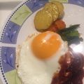 ラクラクダ's cooksnap of when they made 副菜も一緒に作れる♪ハンバーグ.