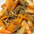 tomi8686's cooksnap of when they made 牛肉 人参 玉ねぎ ケチャップ炒め！.