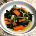 ちゃぴ♥'s cooksnap of when they made 小松菜・シメジ・人参の煮浸し.