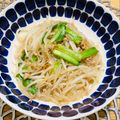 ボブナナ's cooksnap of when they made モヤシ、ニラ、春雨とひき肉の炒め物♡.