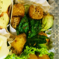 pipisis's cooksnap of when they made 青梗菜とうす揚げの胡麻和え！お弁当にも.