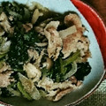 しわき's cooksnap of when they made 豚コマとほうれん草のあまから和え.