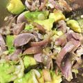 mayurin88's cooksnap of when they made アボカドと砂肝のガーリックぽん酢和え.