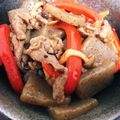 umisukico's cooksnap of when they made こんにゃくときのこと牛肉のピリ辛炒め.