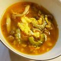 moananae's cooksnap of when they made ゴーヤチャンプル風☆キムチスープ.