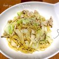 GoGo島みかん's cooksnap of when they made キャベツと豚肉ときのこのパスタ.