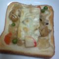 亜久里's cooksnap of when they made 健康和風が嬉しい⑥切干煮チーズトースト♡.