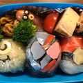 麒麟と龍's cooksnap of when they made 仮面ライダービルドのキャラ弁.