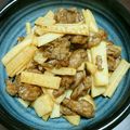 ☆milch☆'s cooksnap of when they made 長芋と豚肉のにんにく炒め.
