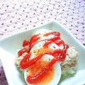watyami's cooksnap of when they made 見た目もＯＫ☆ゆで卵と温キャベツサラダ☆.