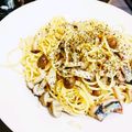 elyse's cooksnap of when they made さんまのペペロンチーノ風パスタ.