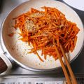 アクセル☆'s cooksnap of when they made たっぷりニンジンのウスターソース炒め.