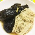 MoMaMi246's cooksnap of when they made なすそうめん（なすと素麺の炊いたん）.
