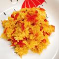 ぱんだ170071's cooksnap of when they made 2分で完成！福神漬のカレー風味まぜ寿司.