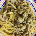 yu_upon_n's cooksnap of when they made 豚肉としめじの和風パスタ.