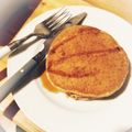 Homjix's cooksnap of when they made パンケーキ♪卵・牛乳・油もなし　ビーガン.
