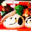 クック63WX8P☆'s cooksnap of when they made スヌーピー♪ウッドストック♪キャラ弁.
