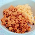 クックX0BBMD☆'s cooksnap of when they made 簡単★鶏そぼろ丼.