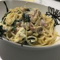 ＯＰ遊貴子's cooksnap of when they made ほうれん草ベーコンのクリームチーズパスタ.
