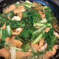 六's cooksnap of when they made あと一品 味醂なし水菜と油揚げの炊いたん.