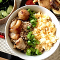 pyupo's cooksnap of when they made ふわふわ卵のそぼろ丼.