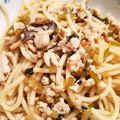 サビエルっ子's cooksnap of when they made 高菜とひき肉のスパゲティ.