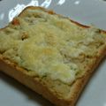 Yuzuksc's cooksnap of when they made おからの煮物リメイク☆チーズトースト.