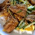 のんきのこ's cooksnap of when they made コストコのサンマの蒲焼きで三色ご飯.