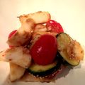まほーー's cooksnap of when they made ズッキーニ・プチトマト・長芋めんつゆ炒め.
