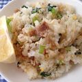 クックTWP4I0☆'s cooksnap of when they made ✿豚バラと小松菜のガーリック炒飯✿.
