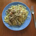 shinya348's cooksnap of when they made 鯖の水煮とトマトのパスタ.