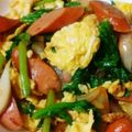 クック64OY6U☆'s cooksnap of when they made わさび菜とウィンナーの炒め物.