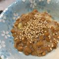 ひつじ・×・'s cooksnap of when they made ★私流の食べ方★納豆に酢＆ごま!!.